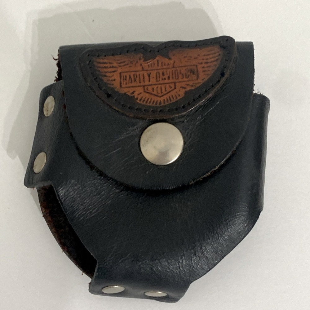 Harley-Davidson Black Leather Belt Pouch